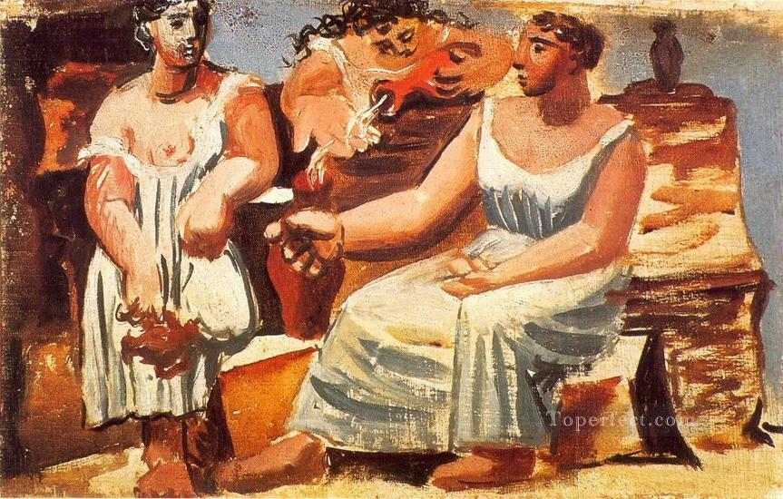 Three women at the fountain 8 1921 cubist Pablo Picasso Oil Paintings